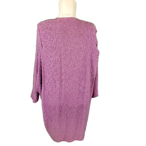Patti Haskell Vintage Woven Jacket Dolman Cocoon Cardian Magenta One Size - Picture 4 of 10